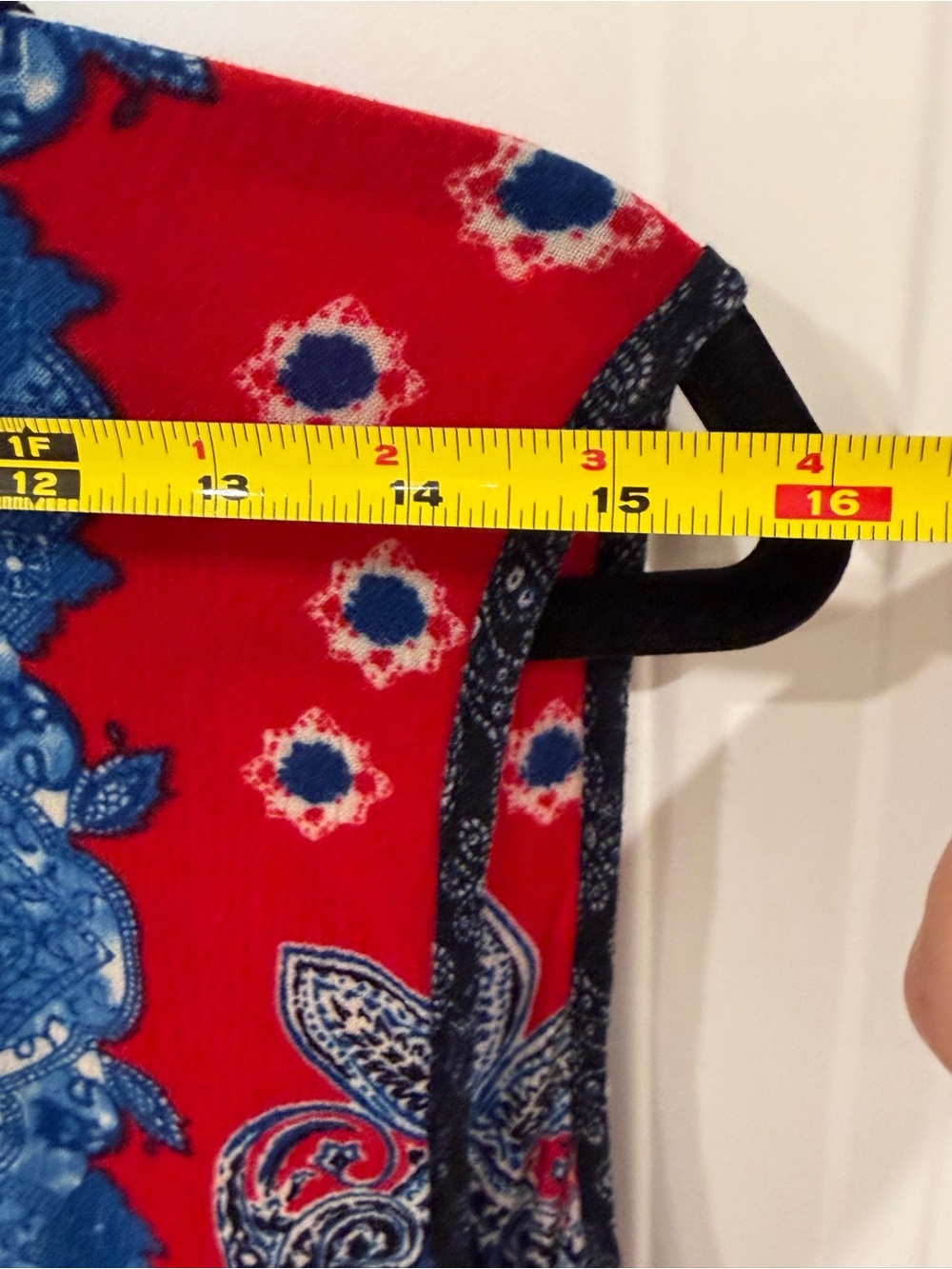 Bila Red & Blue Paisley V-Neck Maxi Dress XL - Picture 8 of 9